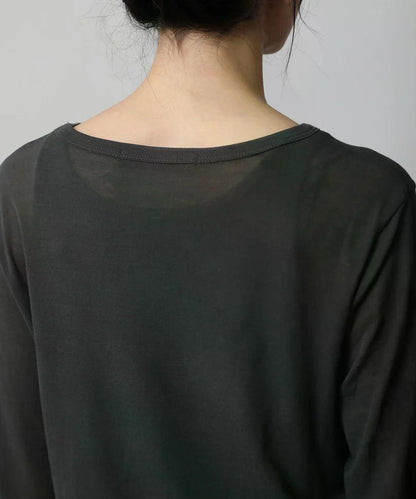 MUNICH(ミューニック)  シアーストレッチリブクルーネックプルオーバー MN242U17