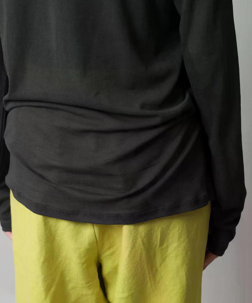 MUNICH(ミューニック)  シアーストレッチリブクルーネックプルオーバー MN242U17