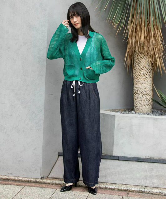 MUNICH(ミューニック) デニム＆ヒッコリー ワイドイージーパンツ MN251P30