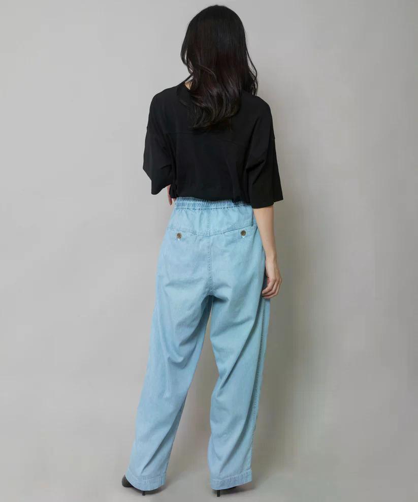 MUNICH(ミューニック) デニム＆ヒッコリー ワイドイージーパンツ MN251P30