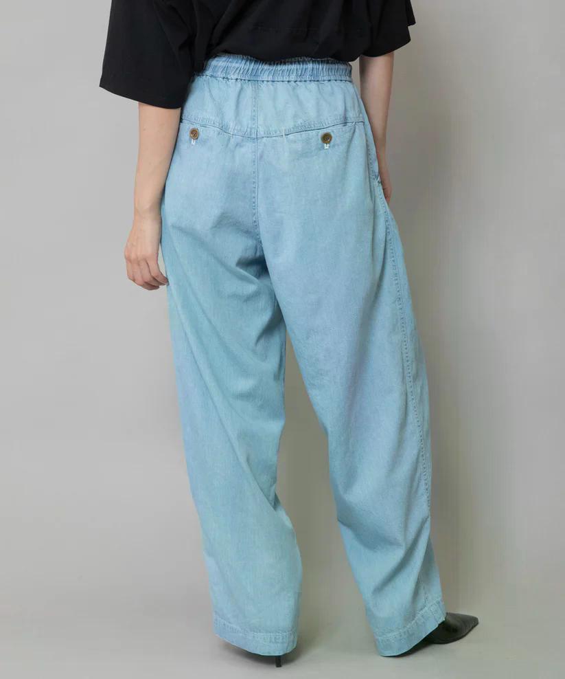 MUNICH(ミューニック) デニム＆ヒッコリー ワイドイージーパンツ MN251P30