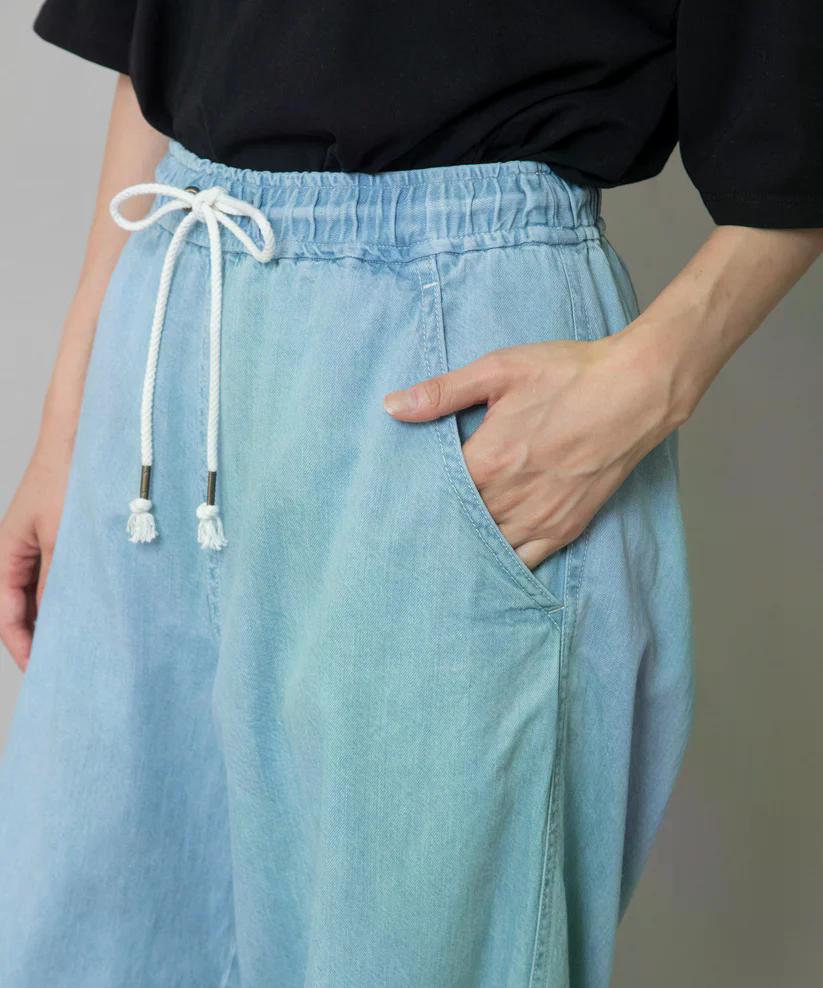 MUNICH(ミューニック) デニム＆ヒッコリー ワイドイージーパンツ MN251P30