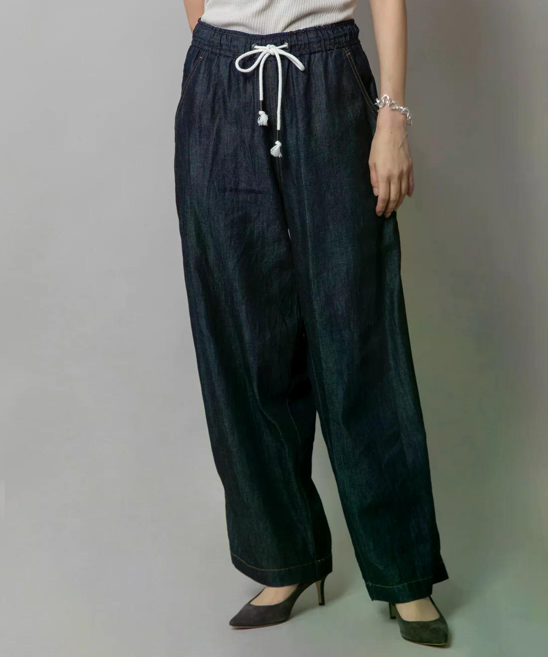 MUNICH(ミューニック) デニム＆ヒッコリー ワイドイージーパンツ MN251P30