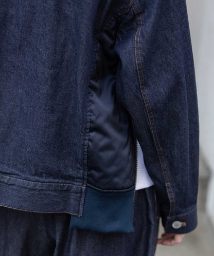 MUNICH(ミューニック) デニム×ナイロンツイルドッキングトラッカージャケット MN252B31