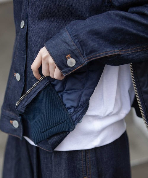 MUNICH(ミューニック) デニム×ナイロンツイルドッキングトラッカージャケット MN252B31