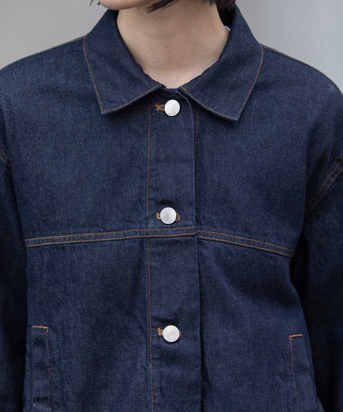 MUNICH(ミューニック) デニム×ナイロンツイルドッキングトラッカージャケット MN252B31