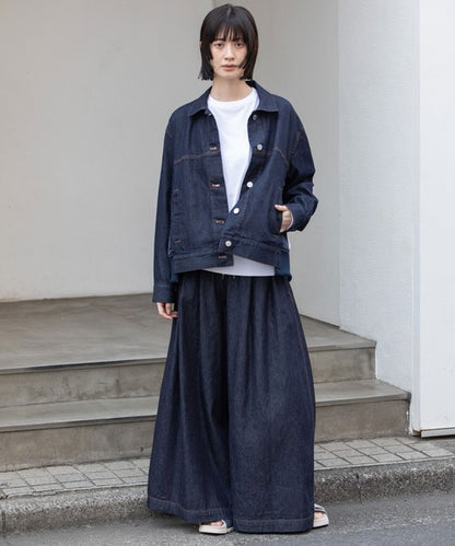 MUNICH(ミューニック) デニム×ナイロンツイルドッキングトラッカージャケット MN252B31