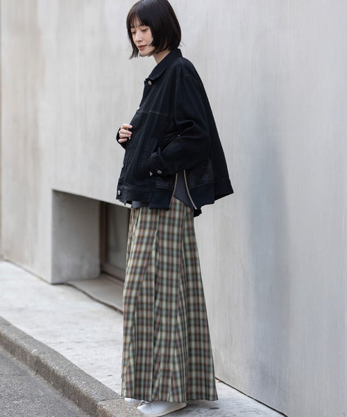 MUNICH(ミューニック) デニム×ナイロンツイルドッキングトラッカージャケット MN252B31