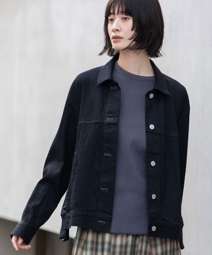 MUNICH(ミューニック) デニム×ナイロンツイルドッキングトラッカージャケット MN252B31