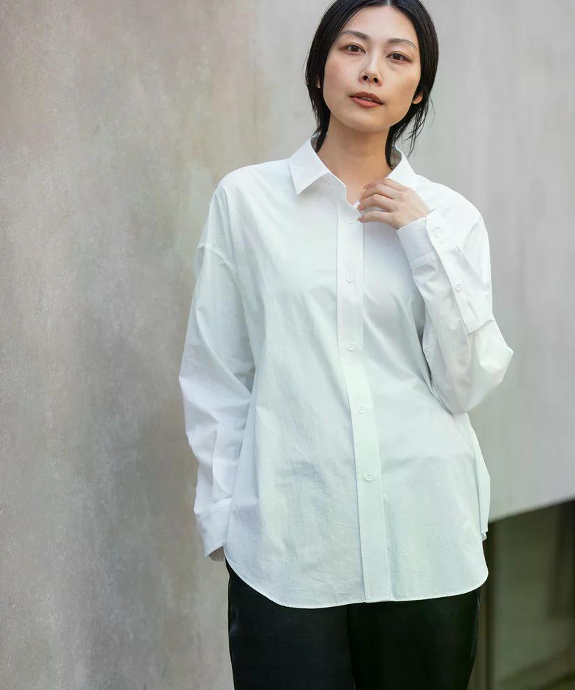 MUNICH(ミューニック) コットンブロードバックコクーンシャツ MN252T36