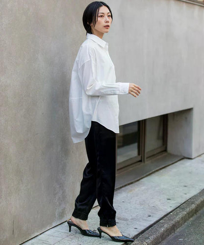 MUNICH(ミューニック) コットンブロードバックコクーンシャツ MN252T36