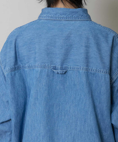 【2026/08/24ライブアイテム】Munich(ミューニック) 6ozスラブデニムバックコクーンシャツ MN262T07