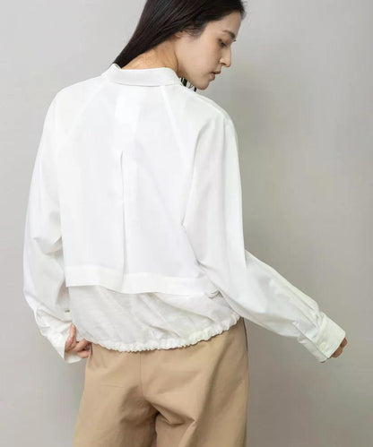 Munich(ミューニック) ブロード×シアーリネン レイヤードシャツ MN262T15