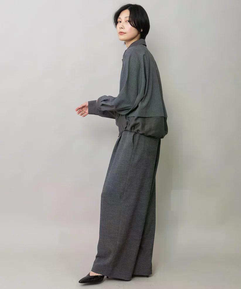 Munich(ミューニック) ブロード×シアーリネン レイヤードシャツ MN262T15