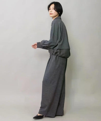 Munich(ミューニック) ブロード×シアーリネン レイヤードシャツ MN262T15