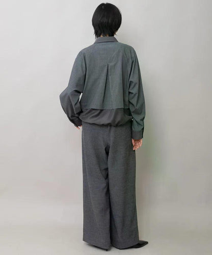 Munich(ミューニック) ブロード×シアーリネン レイヤードシャツ MN262T15