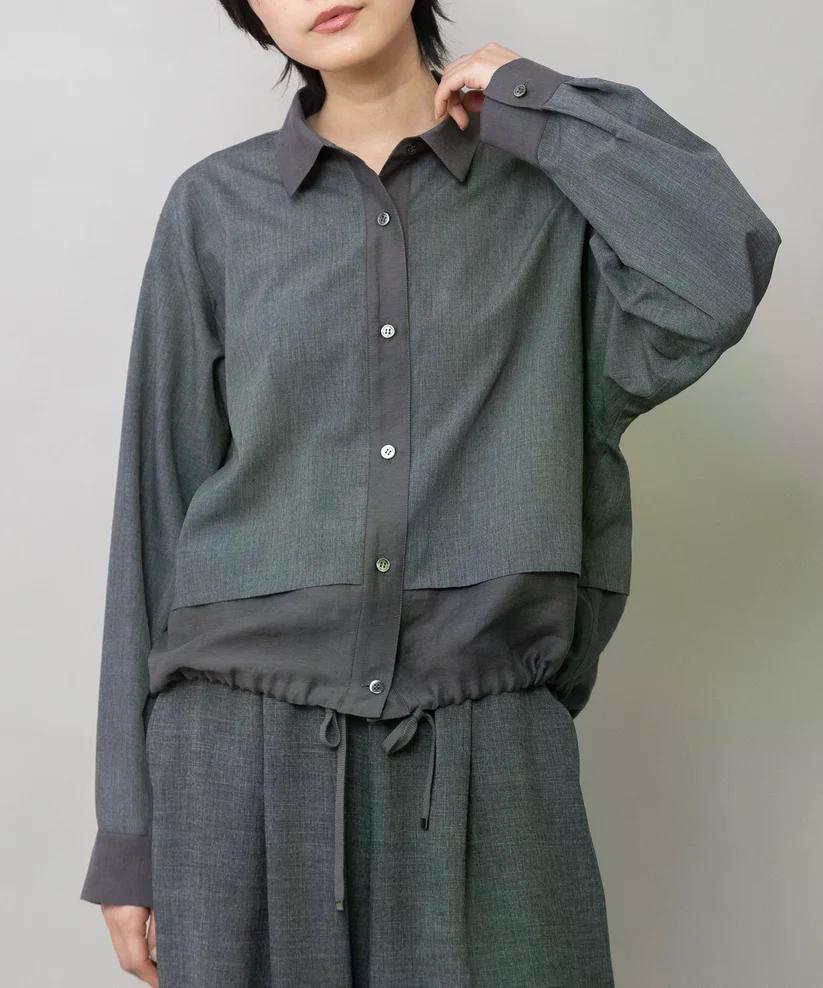 Munich(ミューニック) ブロード×シアーリネン レイヤードシャツ MN262T15