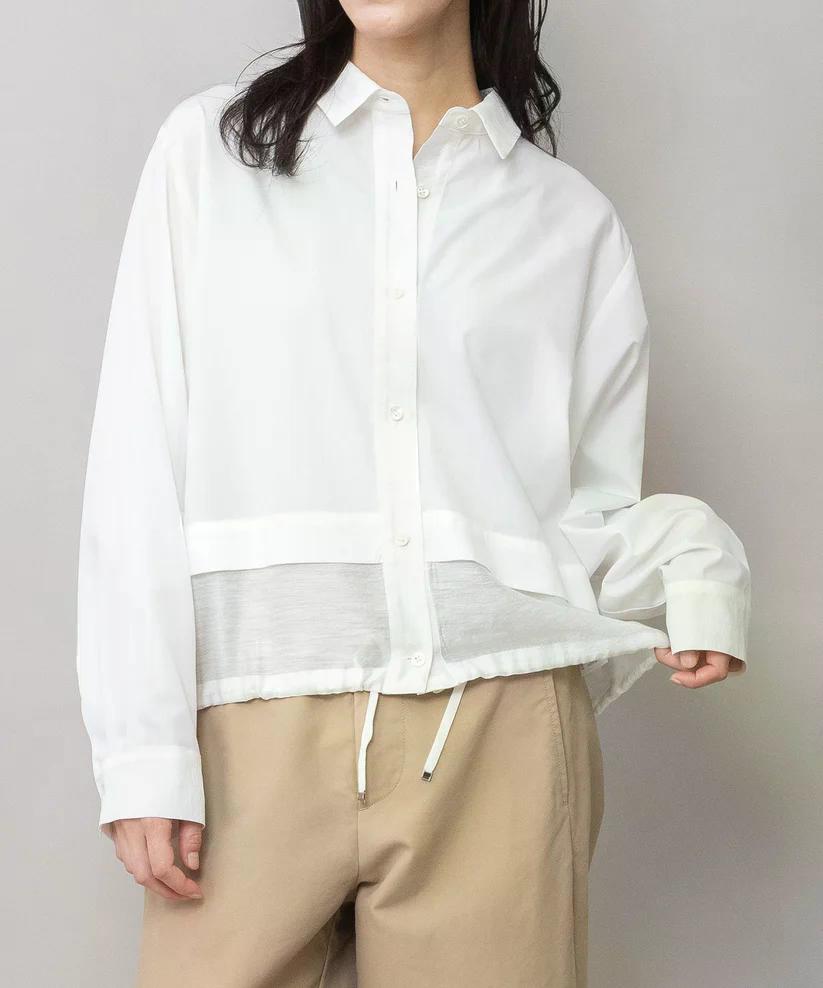 Munich(ミューニック) ブロード×シアーリネン レイヤードシャツ MN262T15