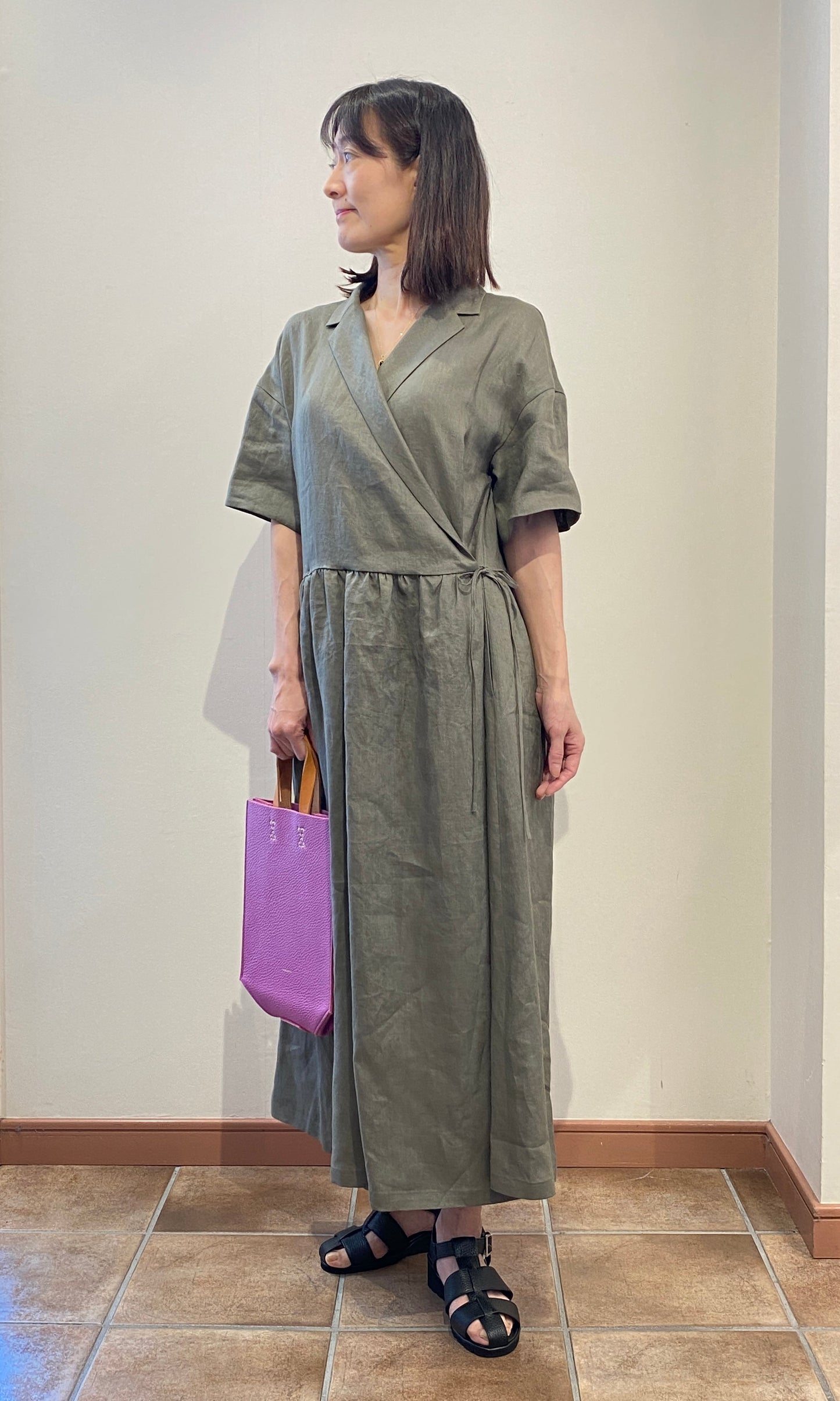 irise (イリゼ) カシュクールリネンワンピース T7084