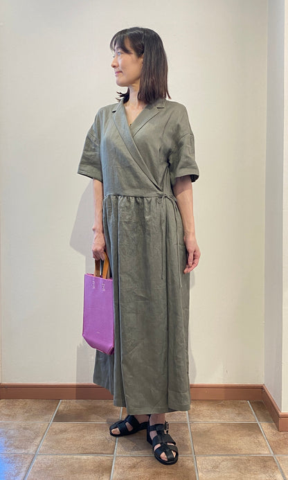 irise (イリゼ) カシュクールリネンワンピース T7084