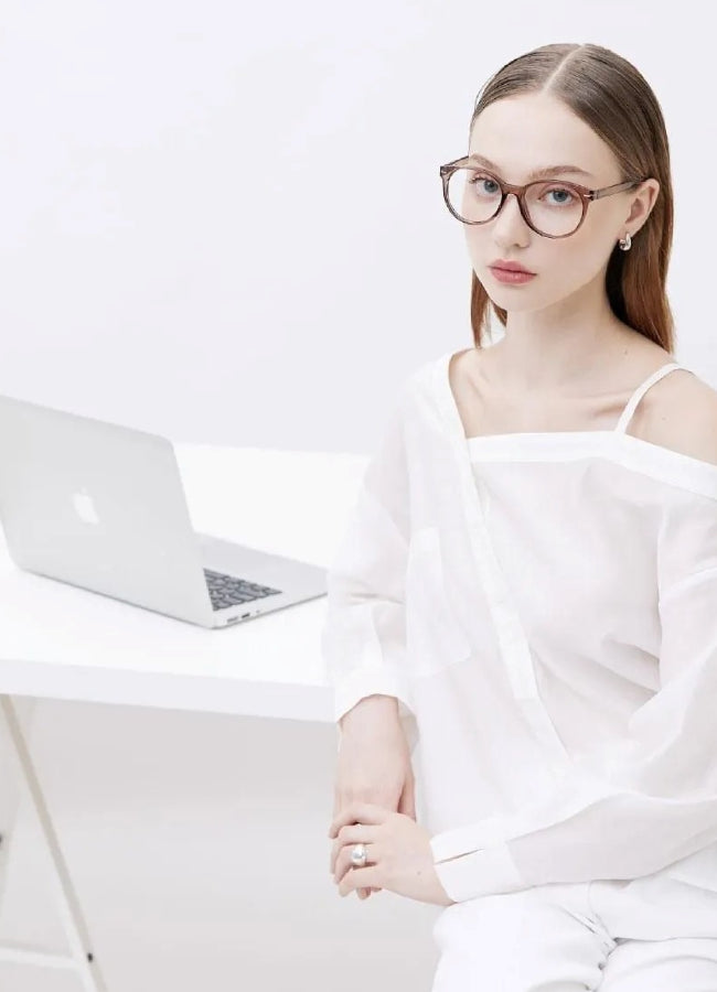 LE FOON(ルフォーン) Cat eye(キャットアイ) 男女兼用 ブルーライトカット PCメガネ AB307