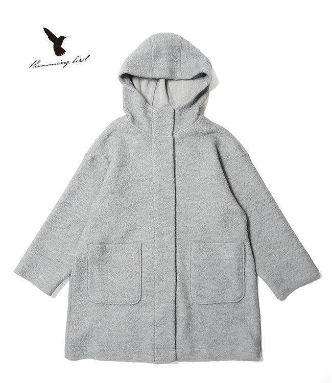 hummingbird(ハミングバード) 天然素材100％ボアフードニットコート AIO0077