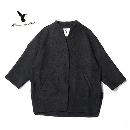 hummingbird(ハミングバード) 天然素材100％　ボアニットコート　AIO0112