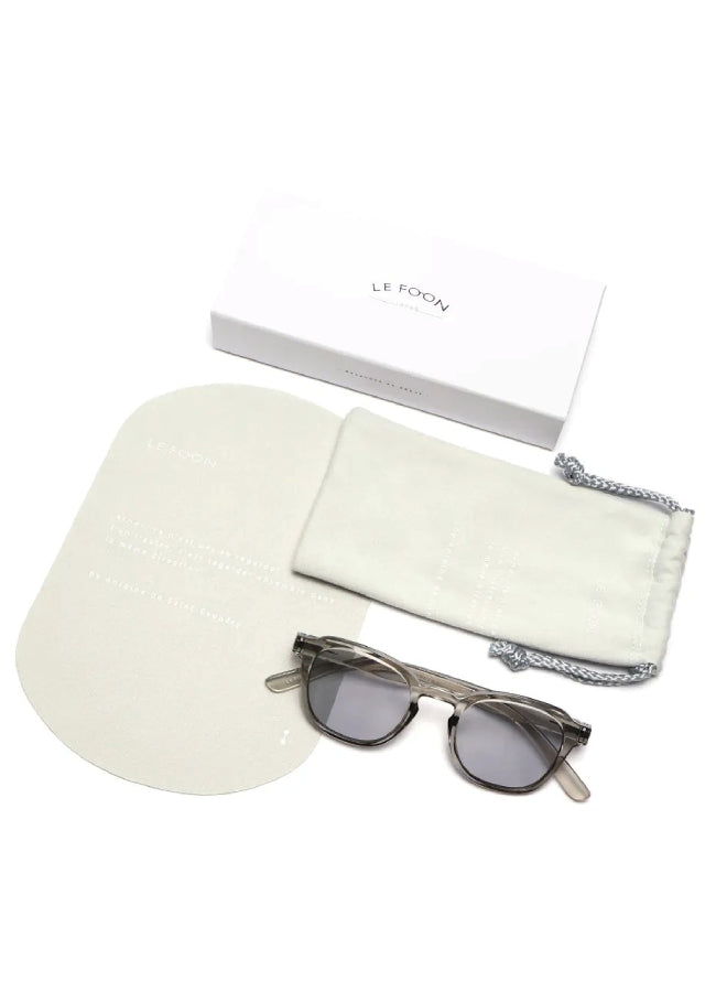 LE FOON(ルフォーン) Boston Square sunglasses UVカット 男女兼用 薄いレンズ系サングラス AS901