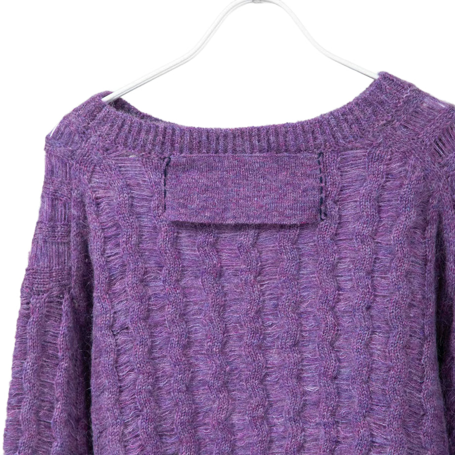 BLANC basque(ブランバスク) クラッシュモヘア混透かしニット BB55-713