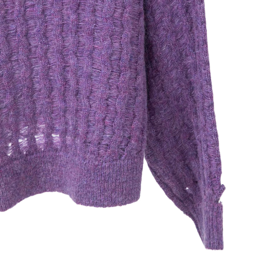 BLANC basque(ブランバスク) クラッシュモヘア混透かしニット BB55-713