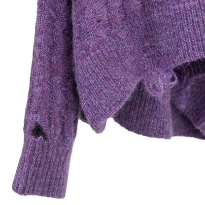 BLANC basque(ブランバスク) クラッシュモヘア混透かしニット BB55-713