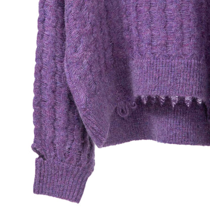 BLANC basque(ブランバスク) クラッシュモヘア混透かしニット BB55-713