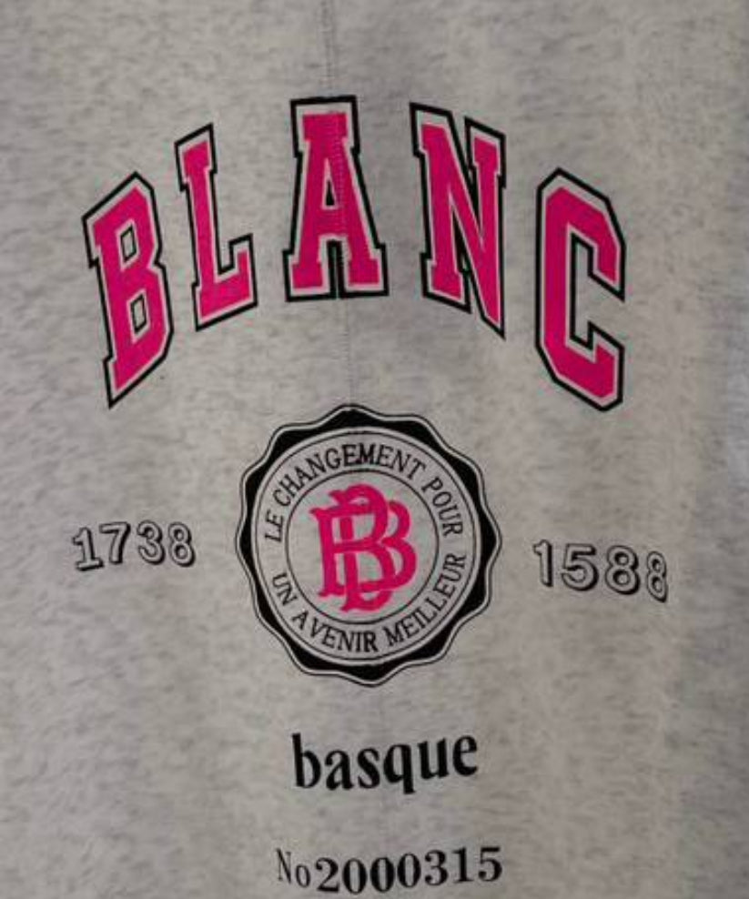 【2026/08/24ライブアイテム】BLANC basque(ブランバスク) 裏毛スウェットPO BB64-903