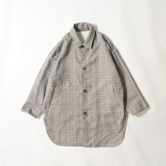 Munich (ミューニック)コットンツイル×リネンコットンチェックリバーシブルコート MN241C33