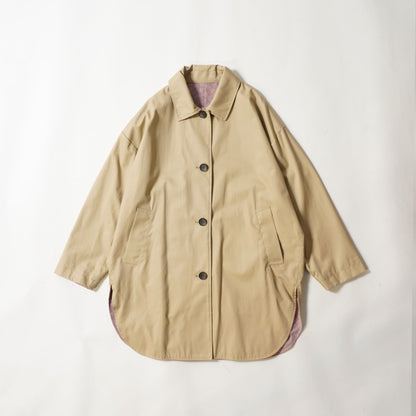 Munich (ミューニック)コットンツイル×リネンコットンチェックリバーシブルコート MN241C33