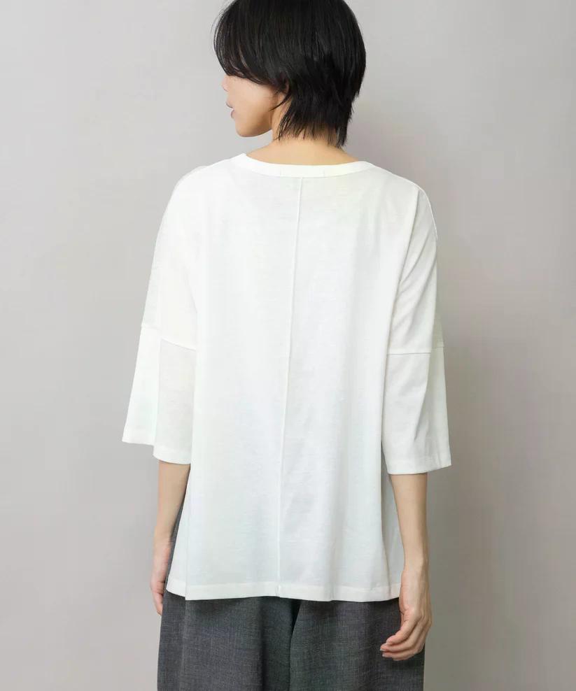 【2026/08/17ライブアイテム】MUNICH(ミューニック) コットンレーシージャガード×ジャージ ワイドTシャツ MN262U09